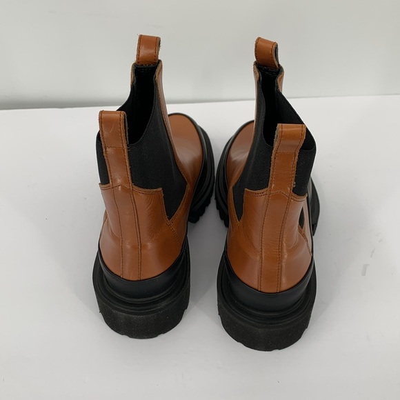 All Saints Harlee Chelsea chunky ankle boot shoe caramel brown women new 37 7 - Picture 5 of 6